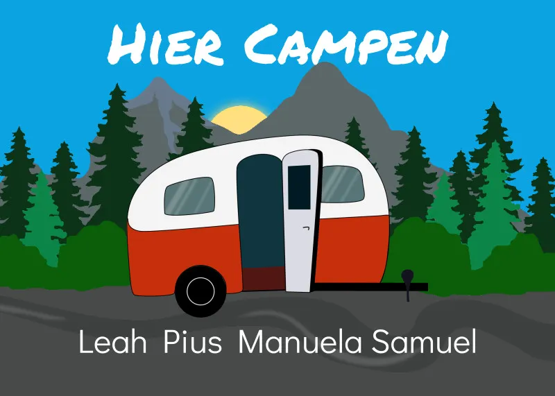 Camper Fußmatte mit Namen - Geschenkidee Camping, Geburtstag, Urlaub