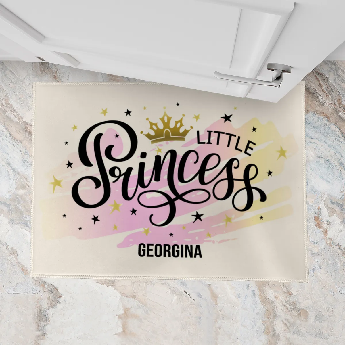Little Princess - Fußmatte mit Namen personalisiert - Kinderzimmer
