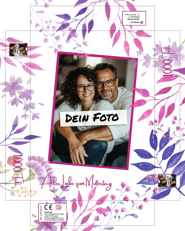 Fotopuzzle 500 Teile personalisiert Erwachsene - Schachtel Muttertag