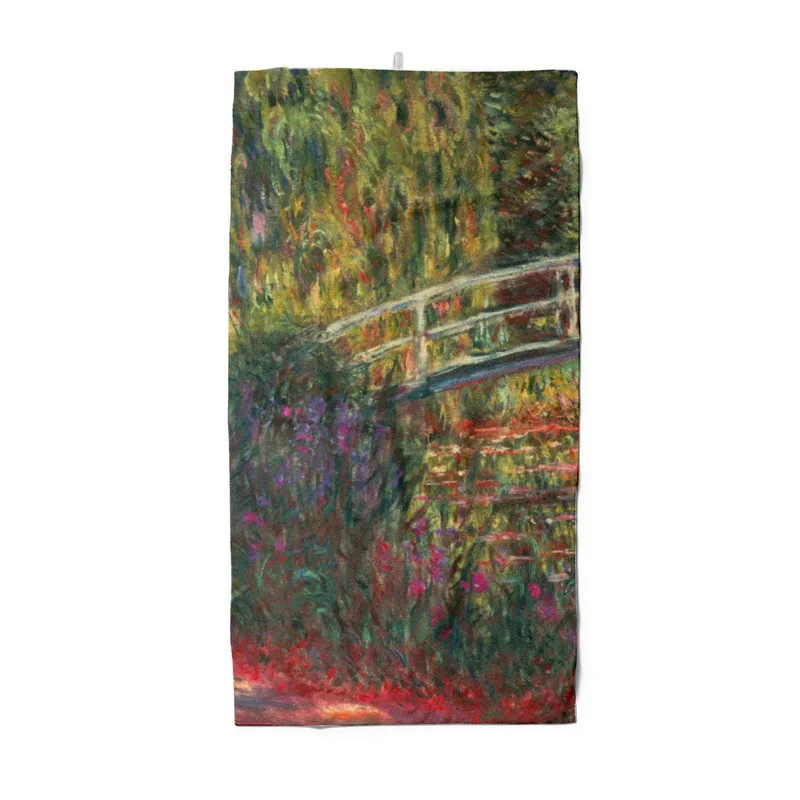 Badetuch Japanische Brücke im Garten von Giverny - Claude Monet