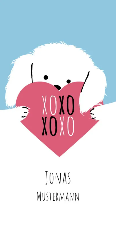Duschtuch mit Namen personalisierbar - personalisiertes Namens-Duschtuch mit Wunschtext - XOXO Katze