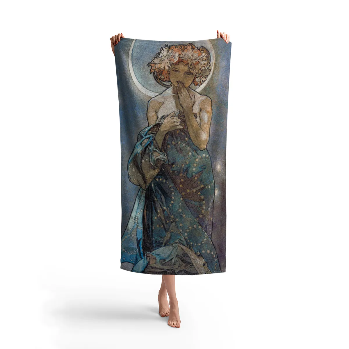 Handtuch Sterne: Der Mond - Alfons Mucha