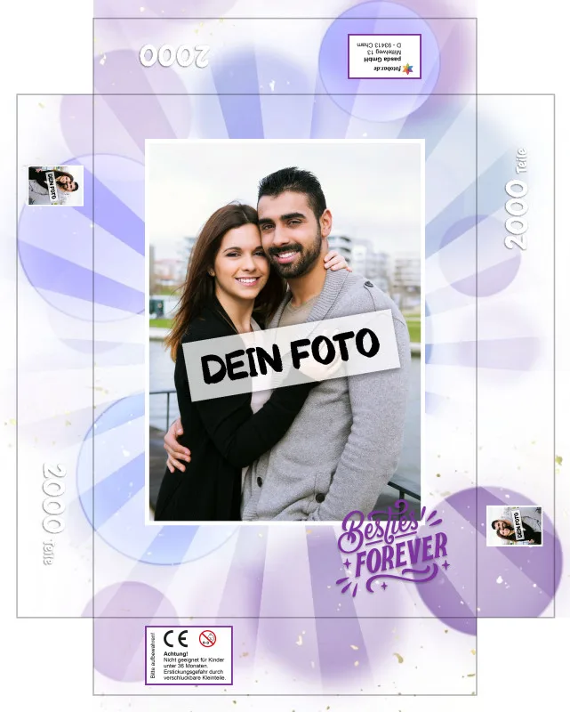 Fotopuzzle 500 Teile personalisiert für Erwachsene - Schachtel Besties