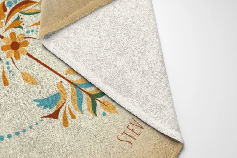 Sternzeichen Wohndecke Wassermann floral mit Namen personalisierbar
