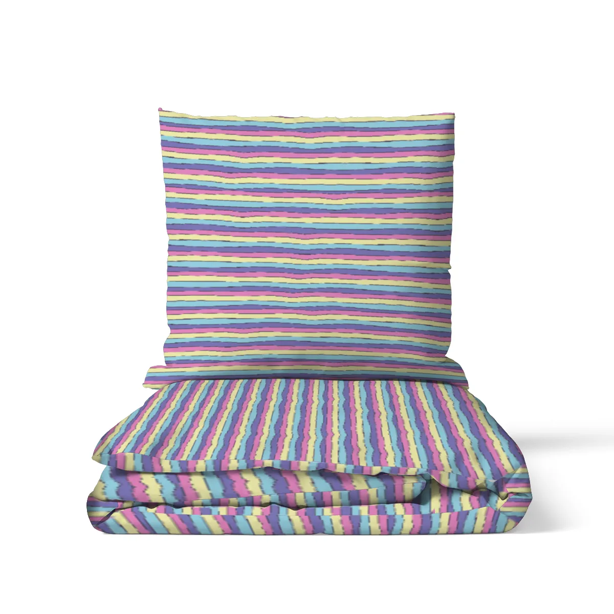 Kinderbettwäsche-Set Colorful Stripes Baumwolle