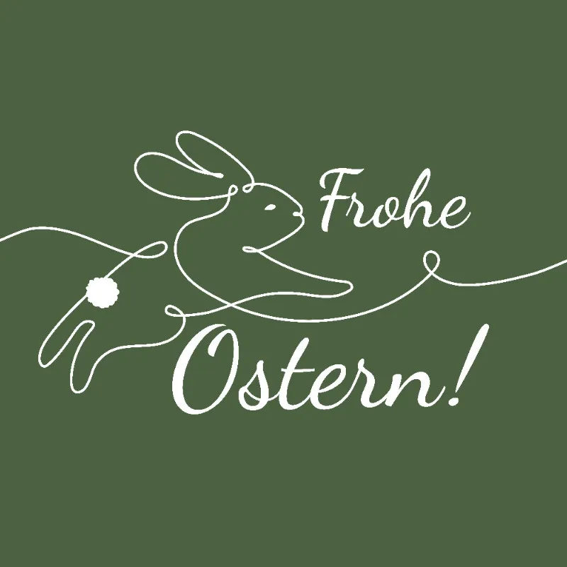 Samtkissenbezug Frohe Ostern Hase Lineart