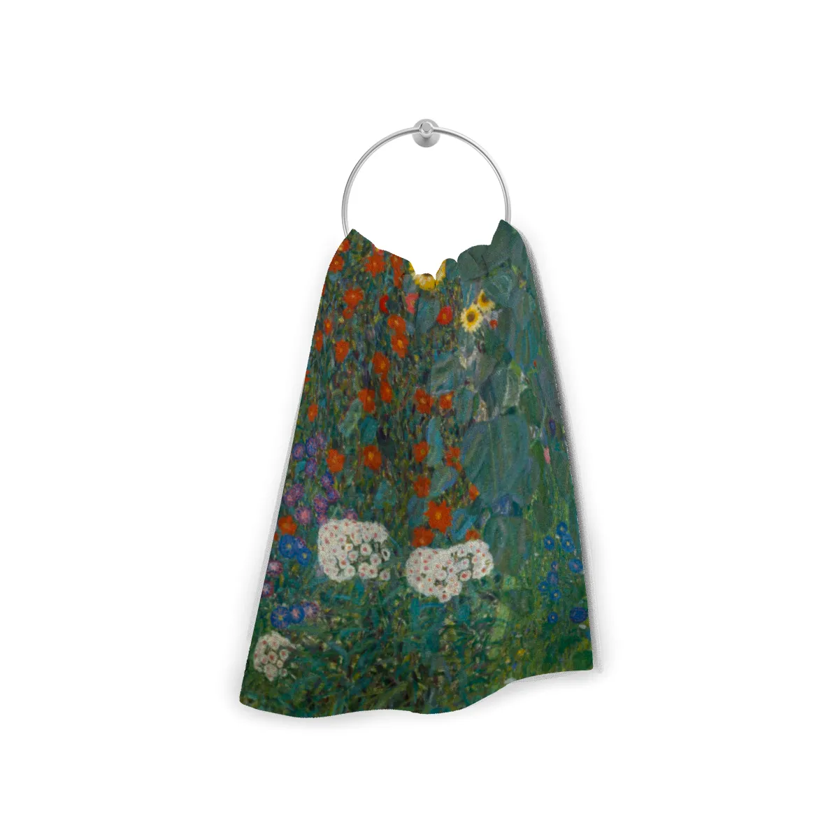 Badetuch Bauerngarten mit Sonnenblumen - Gustav Klimt