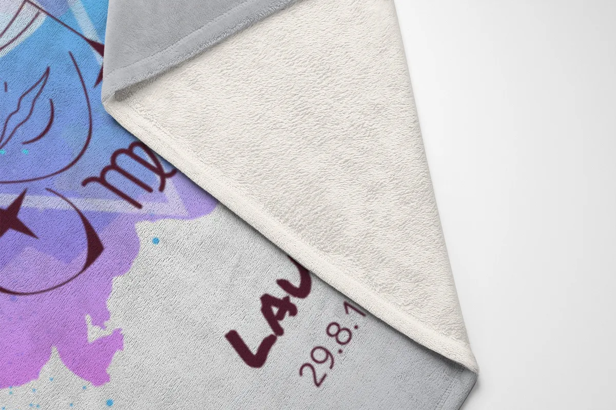 Sternzeichen Wohndecke Wassermann Splashes mit Namen personalisierbar