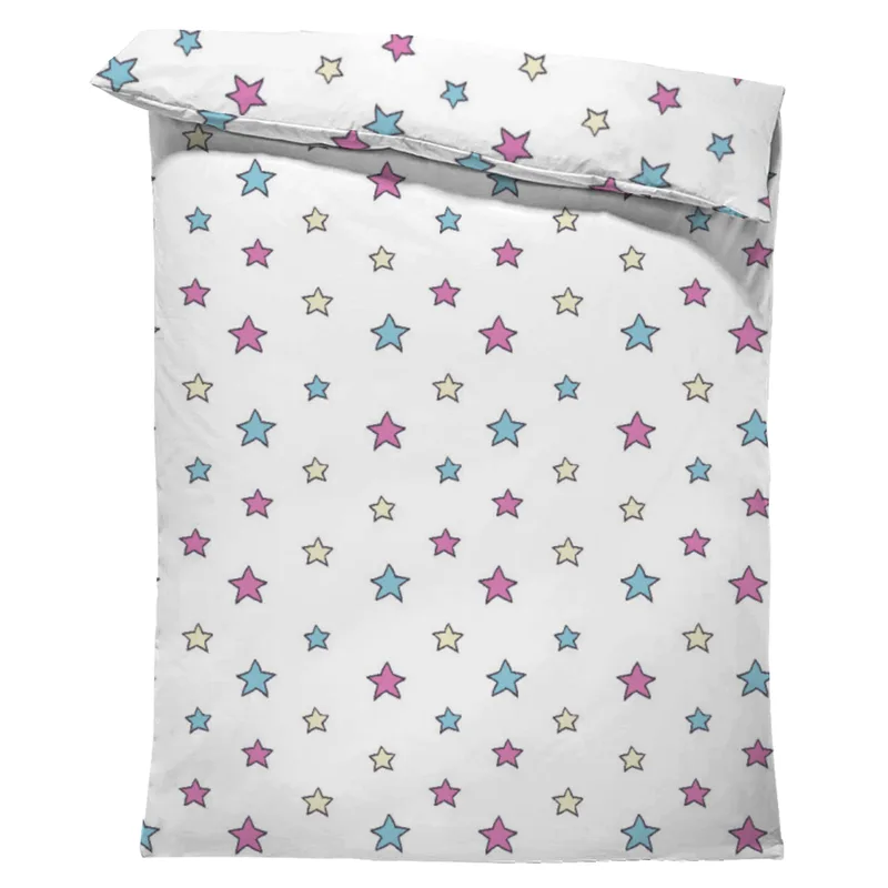 Kinderbettwäsche-Set Colorful Stars Mikrofaser