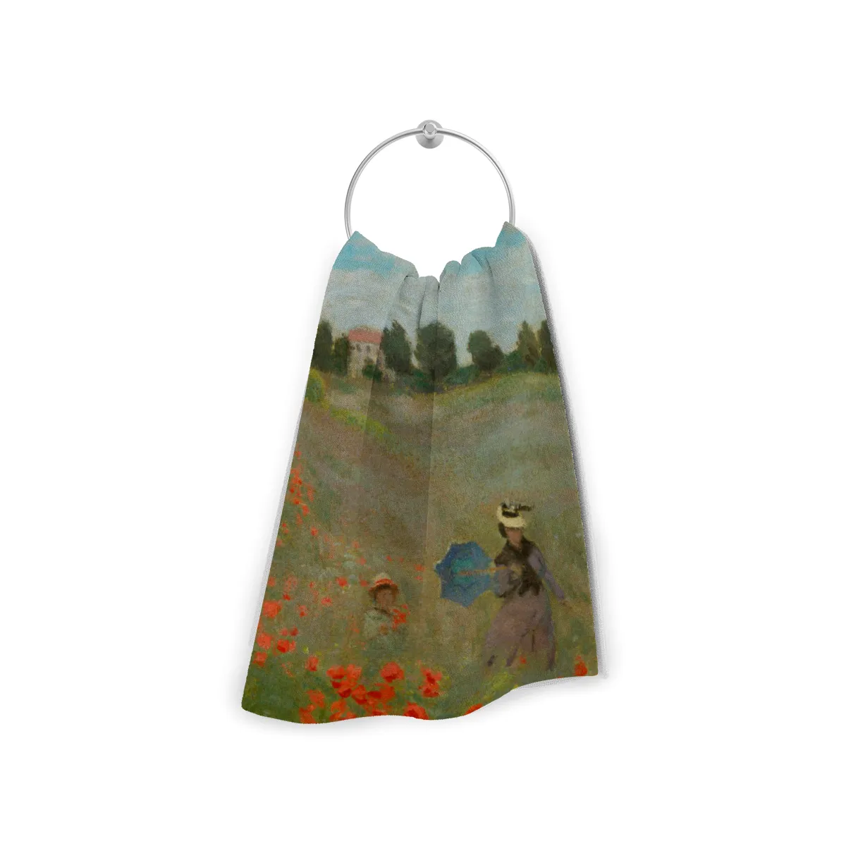 Handtuch Mohnfeld bei Argenteuil - Claude Monet