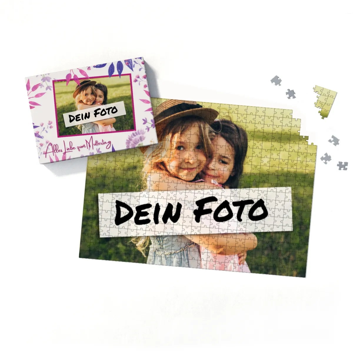 Fotopuzzle 500 Teile personalisiert Erwachsene - Schachtel Muttertag