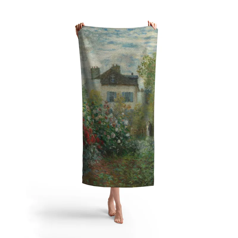 Handtuch Der Garten des Künstlers in Argenteuil - Claude Monet