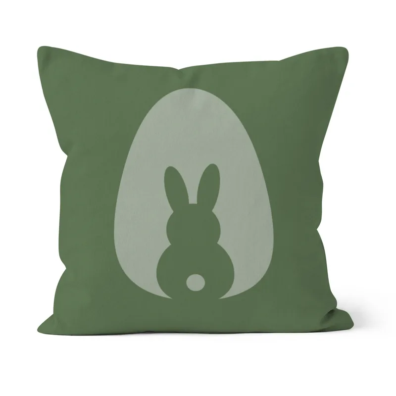 Samtkissenbezug Hase im Ei
