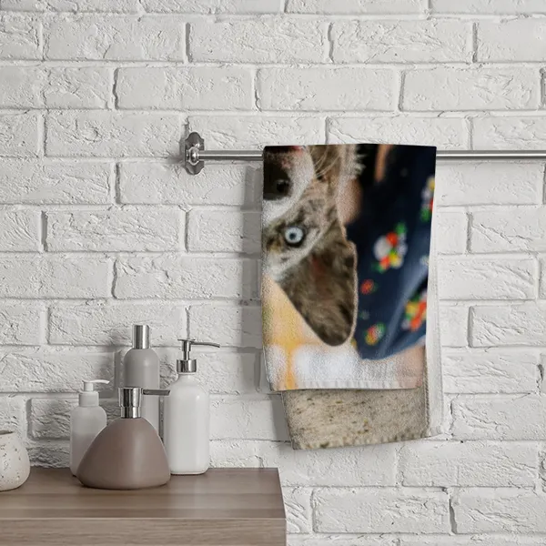 Handtuch mit Foto - personalisiertes Fotohandtuch - Foto-Handtuch selbst gestalten - 1 Foto