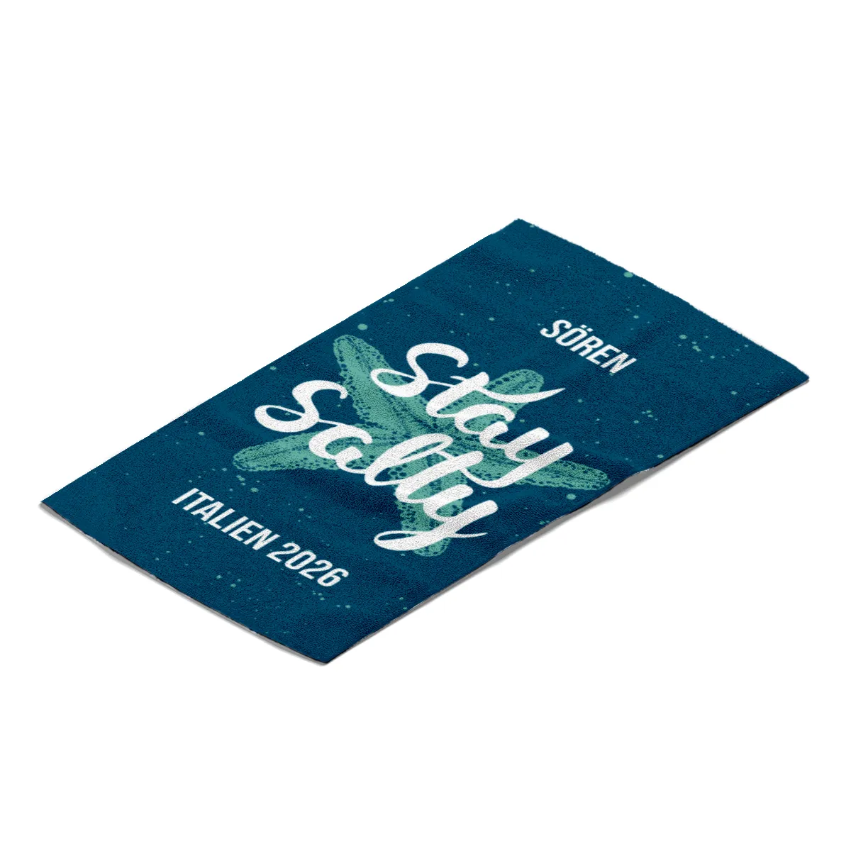 Badetuch Sommer - mit Namen personalisierbar - personalisiertes Namens-Badetuch - Strandtuch mit Wunschtext - Stay Salty
