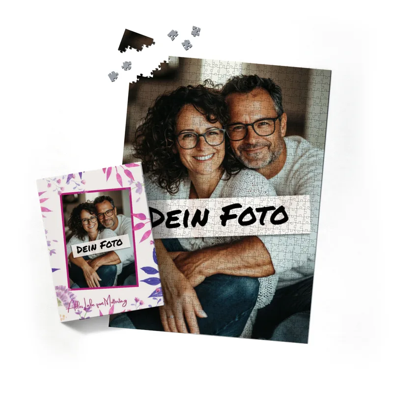 Fotopuzzle 500 Teile personalisiert Erwachsene - Schachtel Muttertag