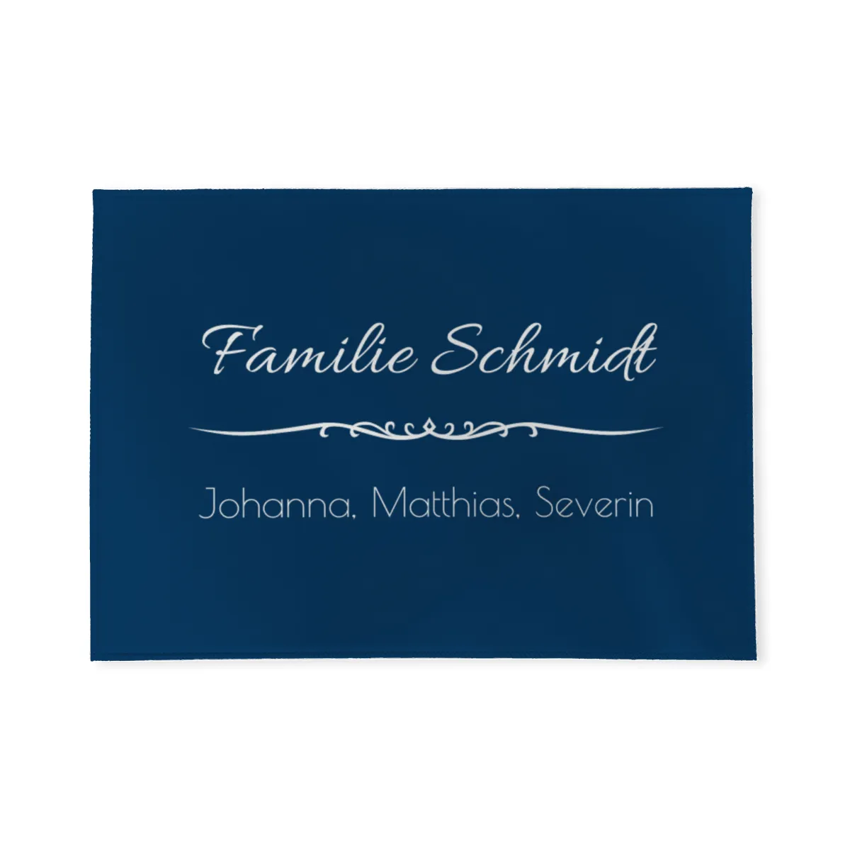 Personalisierte Fußmatte mit Namen - zeitlos elegant - Geschenk Einzug - Fußmatte mit Namen Klassik schwarz 70 x 50 cm