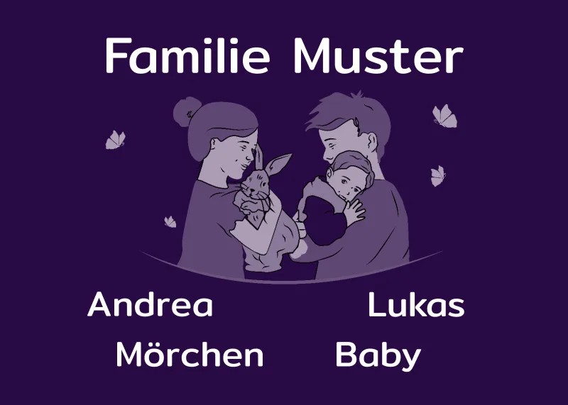 Personalisierte Fußmatte Pärchen mit Hund und Katze schwarz 70 x 50 cm