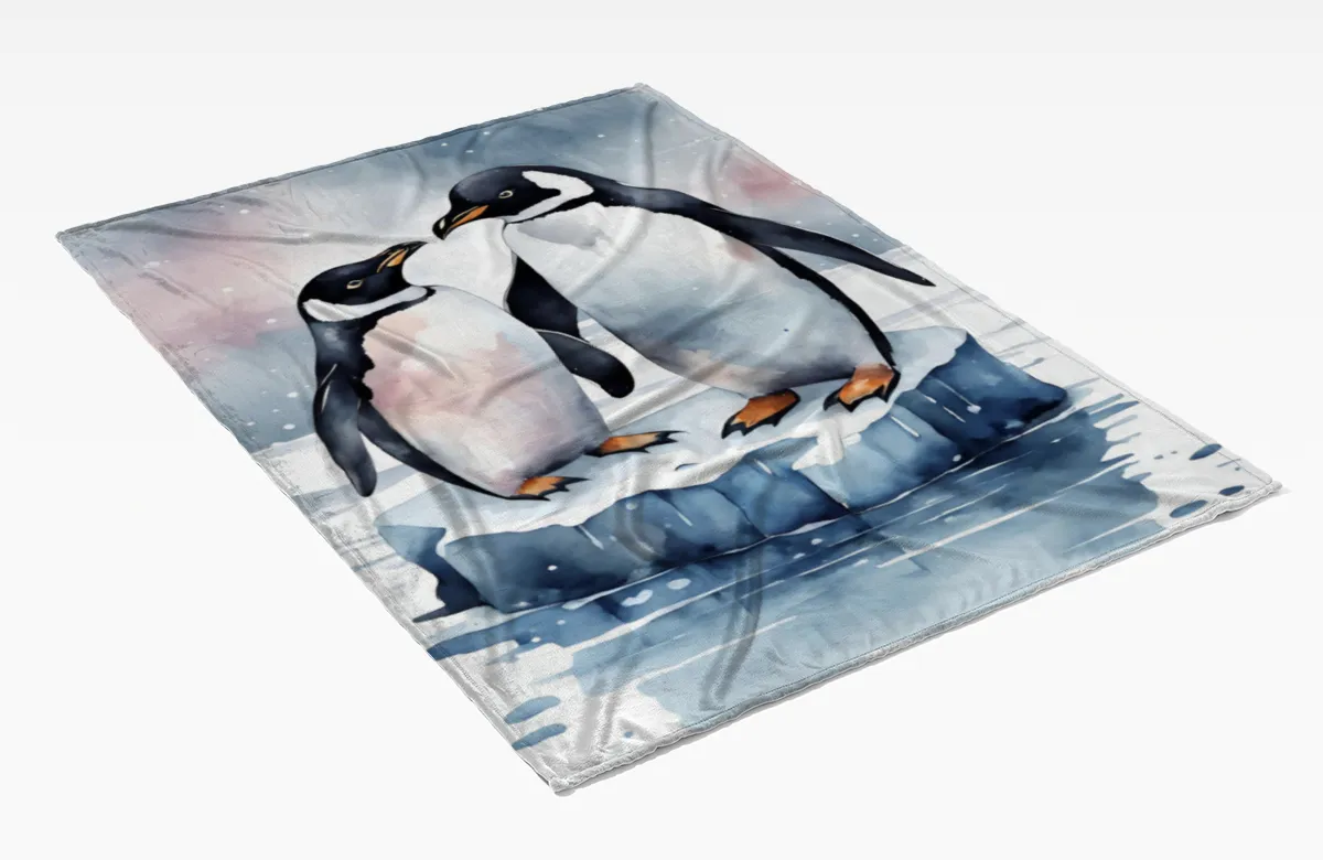 Kuscheldecke Pinguine auf Eisscholle