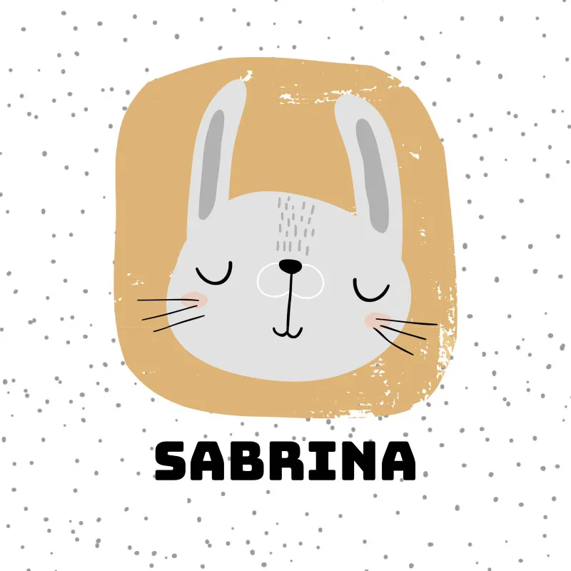 Samtkissenbezug Sweet Bunny
