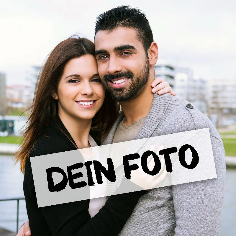 Personalisiertes Fotokissen mit je 1 Foto für Vorder- und Rückseite - Samtkissenbezug mit Fotos - Geschenk Valentin, Geburtstag