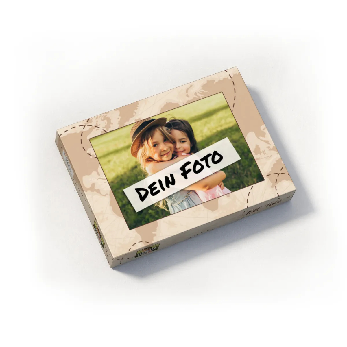 Fotopuzzle mit eigenem Bild - Fotopuzzle selbst gestalten 2000 Teile - Schachtel Weltreise - Puzzle mit Foto personalisiert - Geschenk Geburtstag Weltreise 2000 Teile Quer