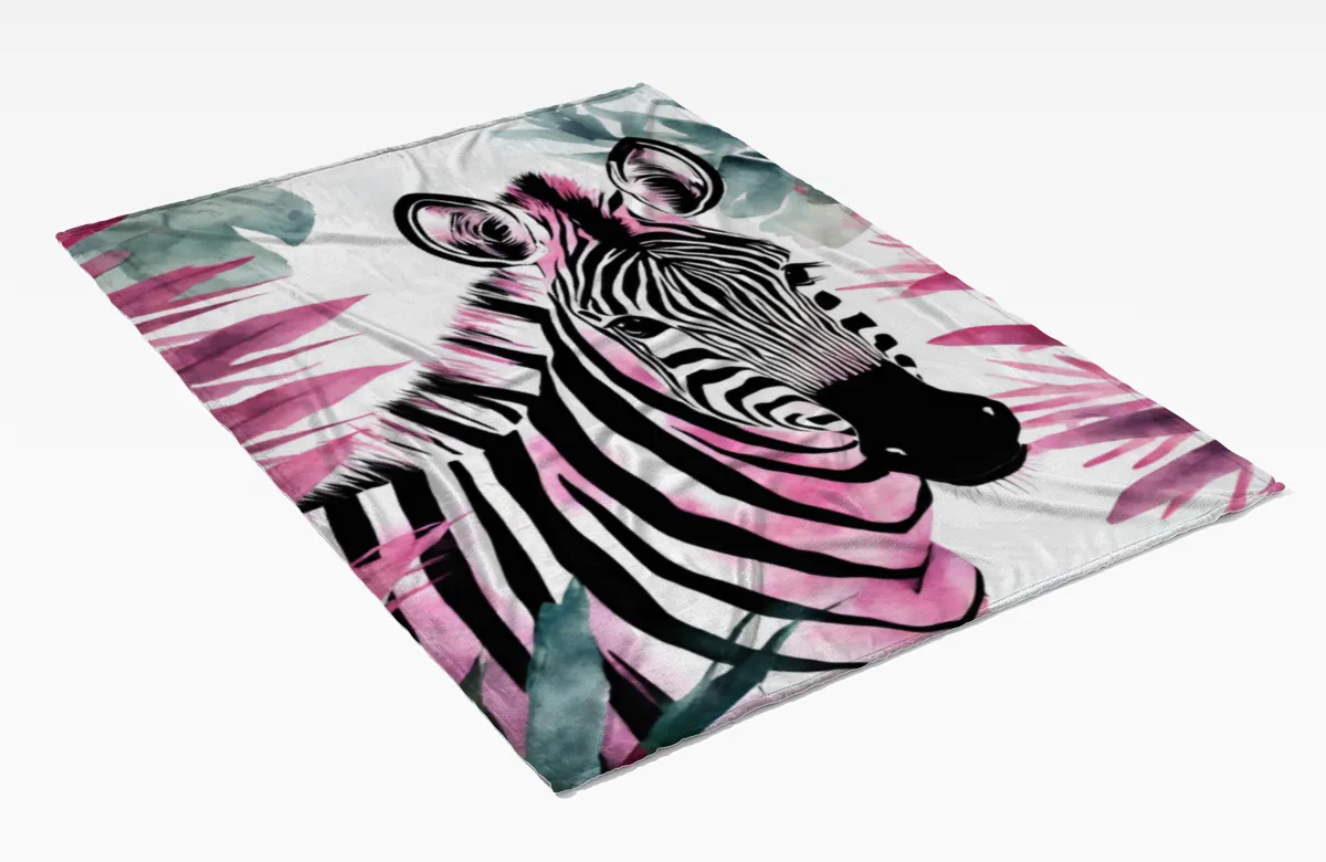 Wohndecke Zebra in Pink
