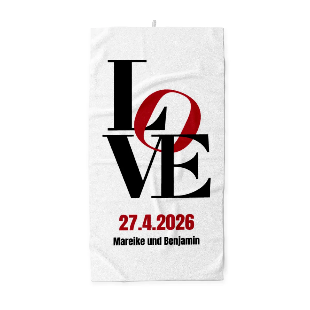 Love Typo - Badetuch mit Wunschtext
