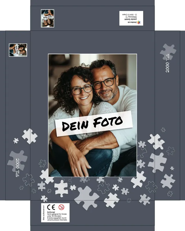 Fotopuzzle mit eigenem Bild - Fotopuzzle selbst gestalten 1000 Teile - Schachtel Puzzleteile - 1000 Teile Puzzle mit Foto - Geschenk Geburtstag Puzzleteile 1000 Teile Quer