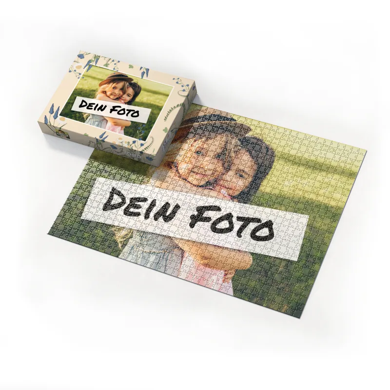 Fotopuzzle 500 Teile personalisiert Erwachsene - Schachtel Sommerwiese