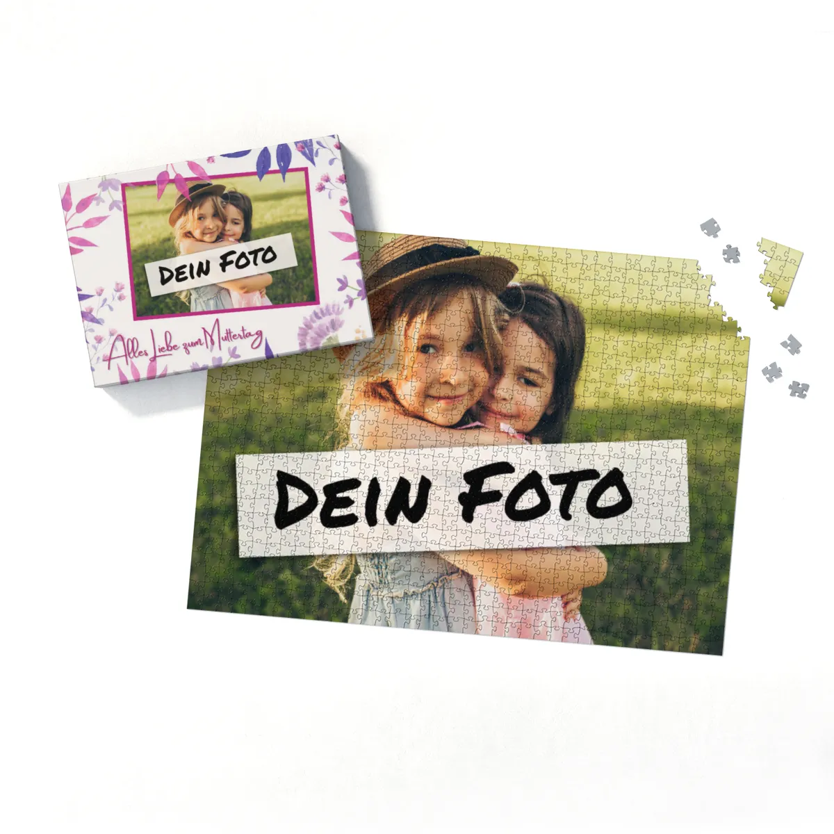 Fotopuzzle 500 Teile personalisiert Erwachsene - Schachtel Muttertag
