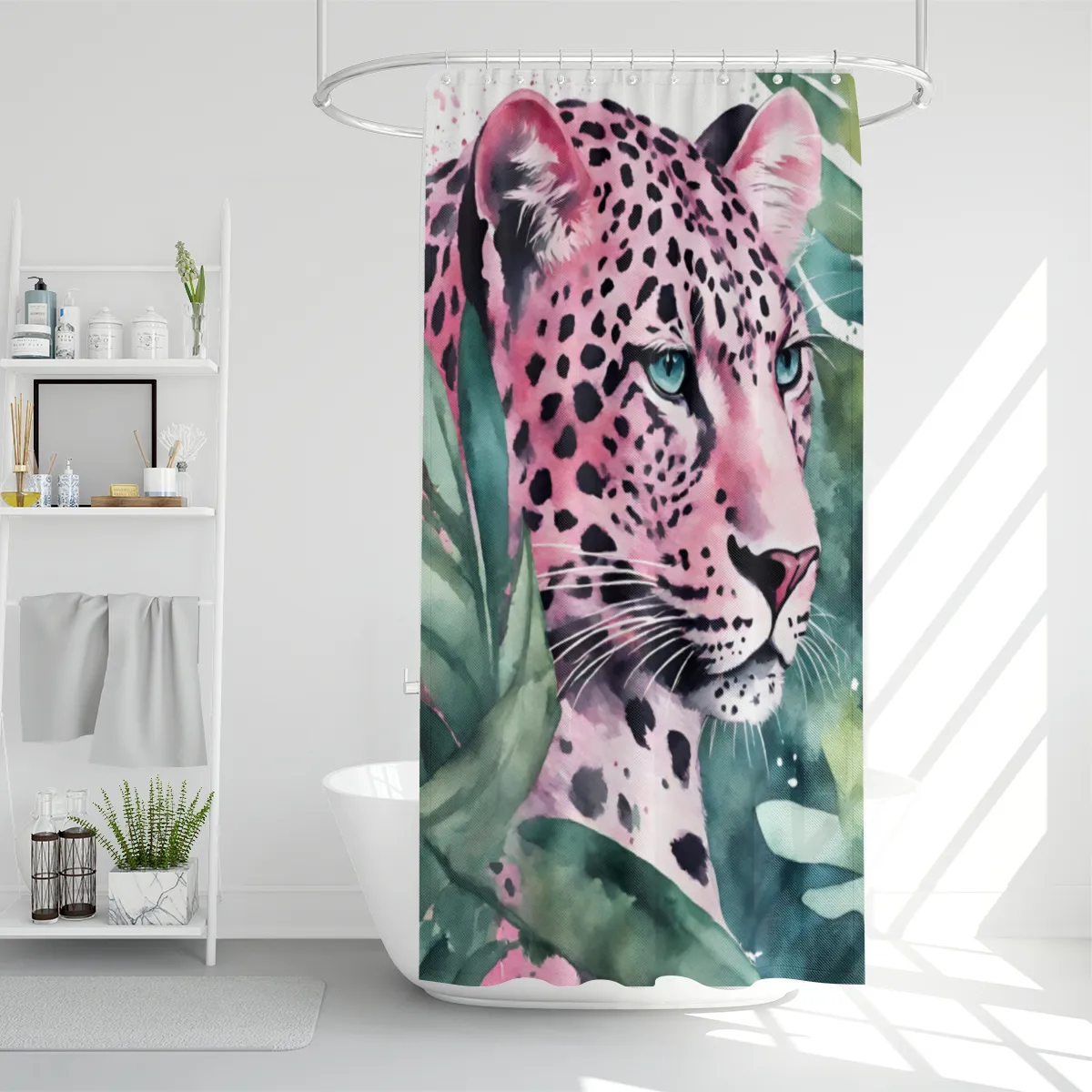 Duschvorhang Pink Leopard