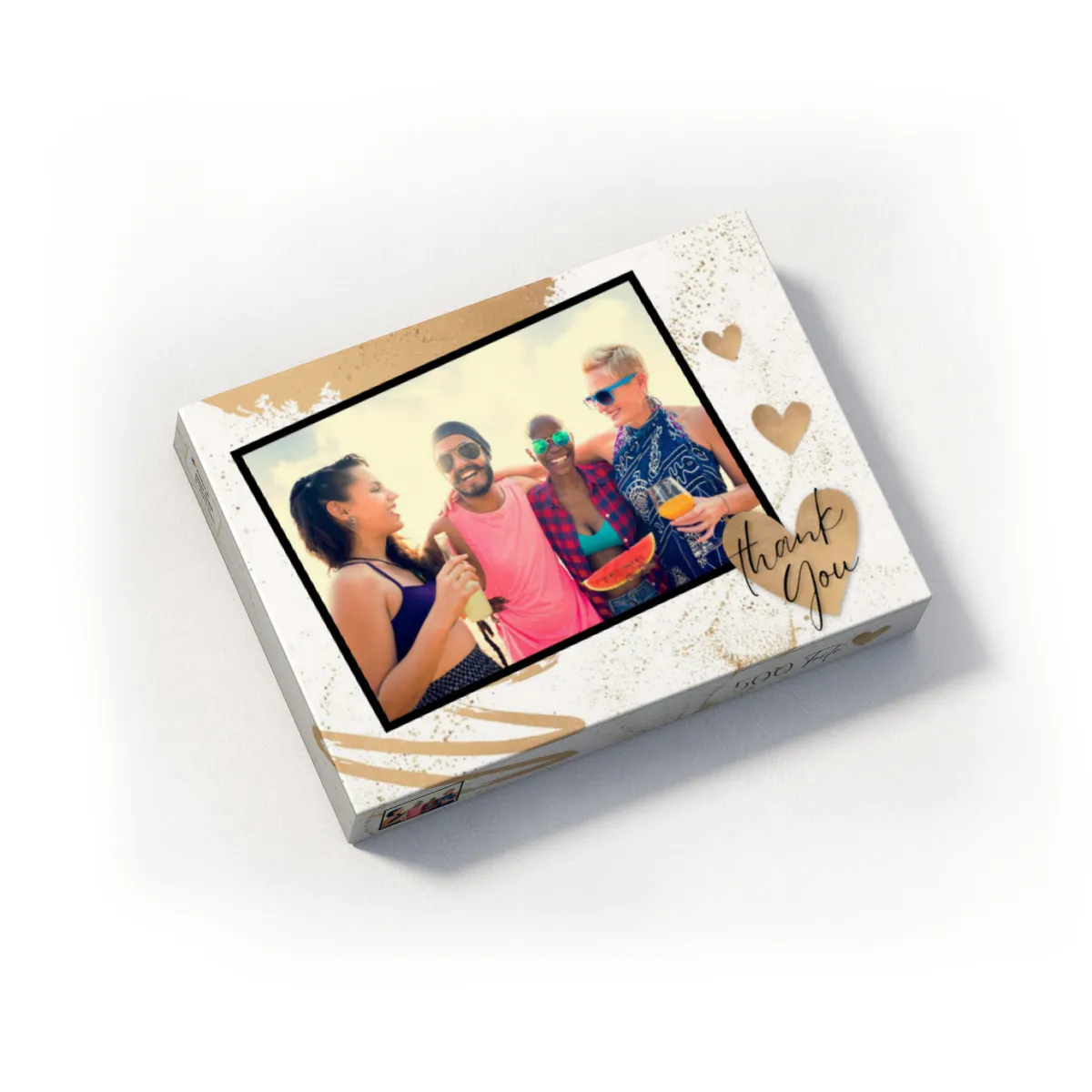 Fotopuzzle mit eigenem Bild - Puzzle selbst gestalten 1000 Teile - Schachtel Thank you - mit Foto personalisiert - Geschenk Geburtstag, Freundschaft