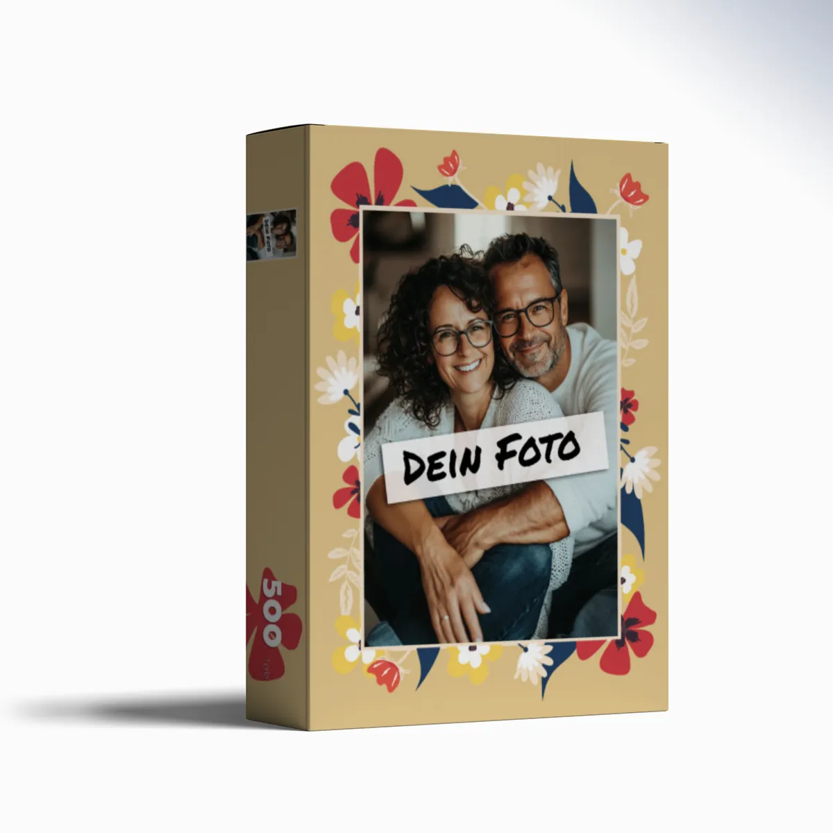 Fotopuzzle mit eigenem Bild - Puzzle selbst gestalten 2000 Teile Querformat - Schachtel Flowers - mit Foto personalisiert - Geschenk Geburtstag, Muttertag