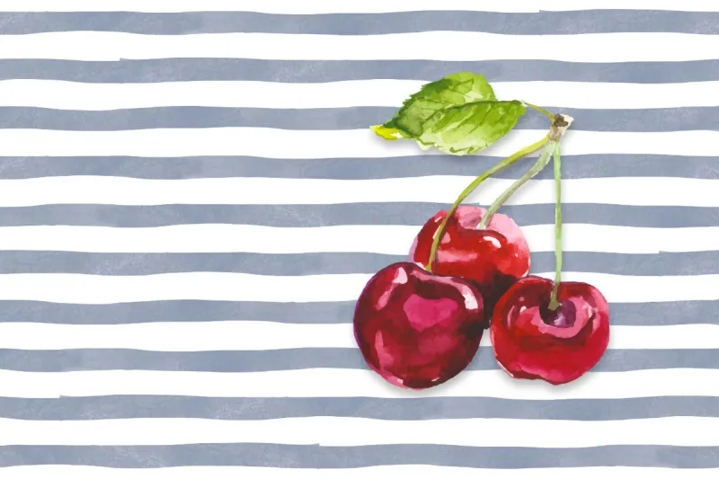 Samtkissenbezug Cherry Stripes