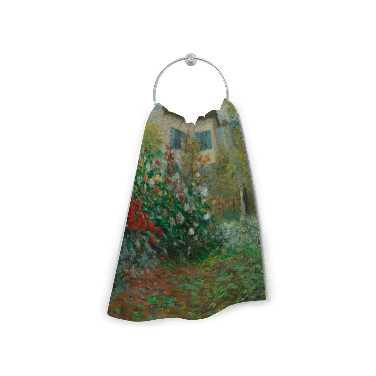 Handtuch Der Garten des Künstlers in Argenteuil - Claude Monet