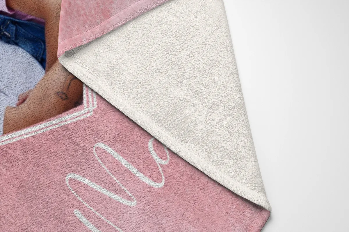 Kuscheldecke für Mamas 125 x 155 cm - mit Foto personalisierbar - Fotodecke selbst gestalten - Geschenkidee Muttertag, Geburtstag - Mama Herz