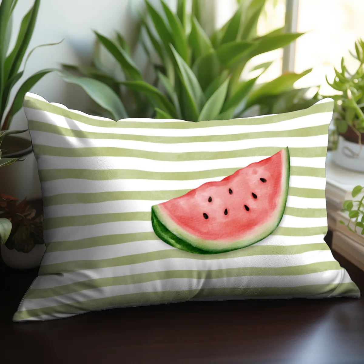Samtkissenbezug Melon Stripes