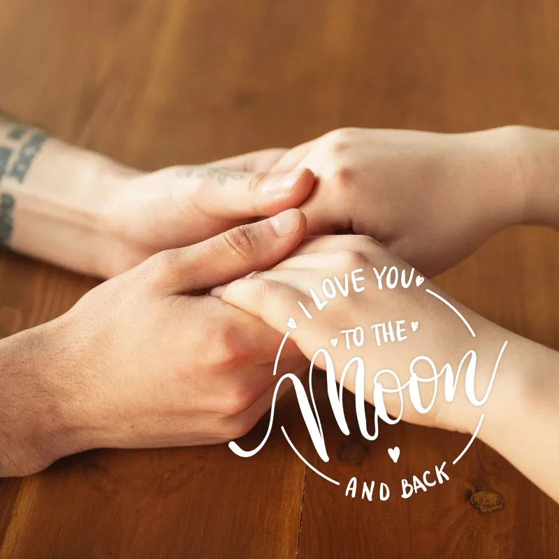 Personalisiertes Fotokissen - beidseitig mit je 1 Foto gestaltbar - Samtkissenbezug Love you to - Geschenk Valentin, Partnergeschenk