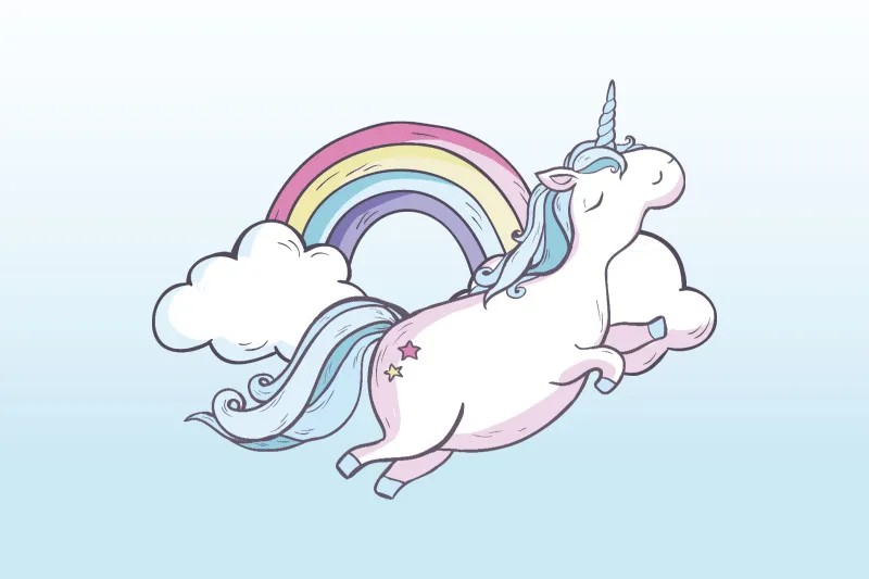 Kinderbettwäsche Einhornwolken Mikrofaser