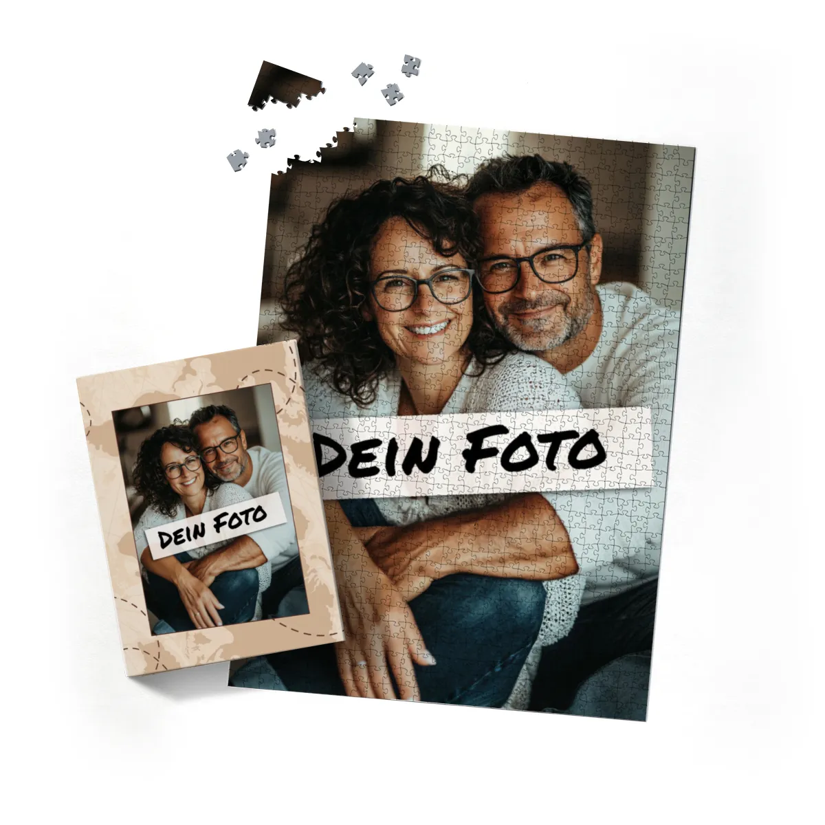 Fotopuzzle mit eigenem Bild - Fotopuzzle selbst gestalten 2000 Teile - Schachtel Weltreise - Puzzle mit Foto personalisiert - Geschenk Geburtstag Weltreise 2000 Teile Quer