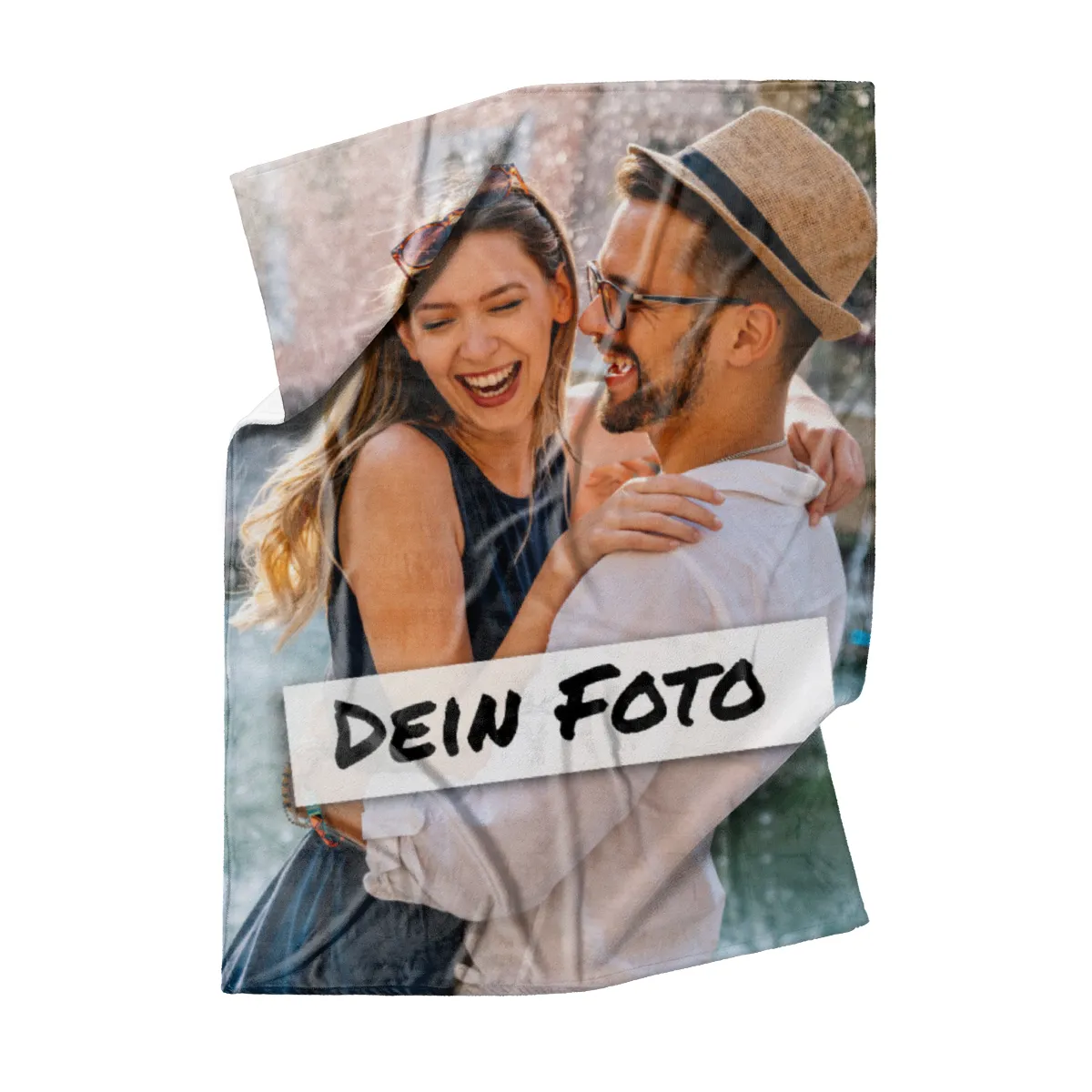 Personalisierte Kuscheldecke mit Foto - personalisierte Fotodecke - Kuscheldecke mit Ihrem Bild - Fotodecke selbst gestalten - Decke Querformat 200 x 140 cm 1 Foto Design 200 x 140 cm
