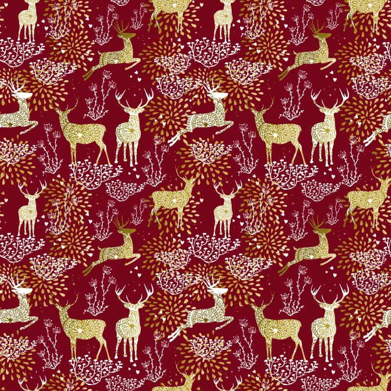 All-Over-Kissenbezug Reindeer Samt