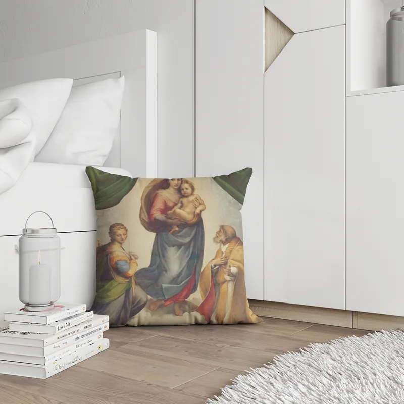 Samtkissenhülle Sixtinische Madonna Raffael
