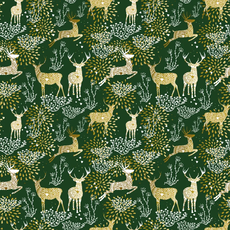 All-Over-Kissenbezug Reindeer Samt