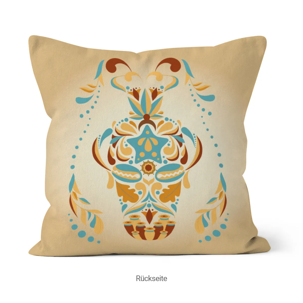 Samtkissen Zodiac Art – Löwe floral
