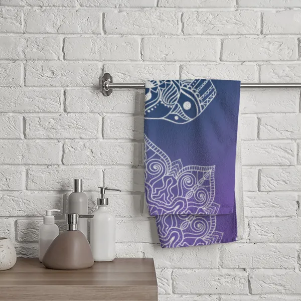 Badetuch Sommer - mit Namen personalisierbar - personalisiertes Namens-Badetuch - Strandtuch mit Wunschtext - Mandala Elefant