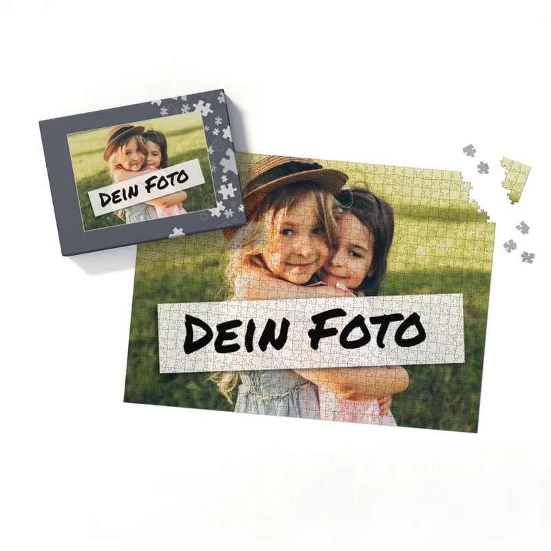 Fotopuzzle mit eigenem Bild - Fotopuzzle selbst gestalten 1000 Teile - Schachtel Puzzleteile - 1000 Teile Puzzle mit Foto - Geschenk Geburtstag Puzzleteile 1000 Teile Quer