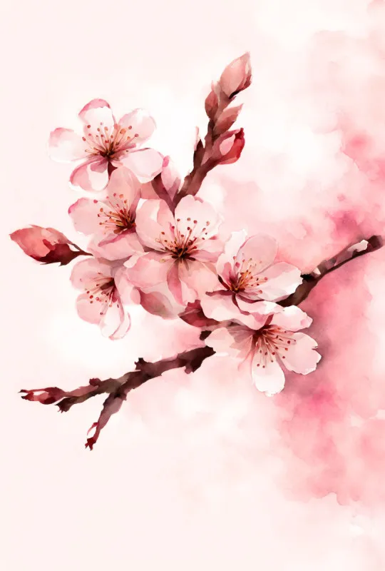 Bettwäsche-Set Kirschblüte Mikrofaser