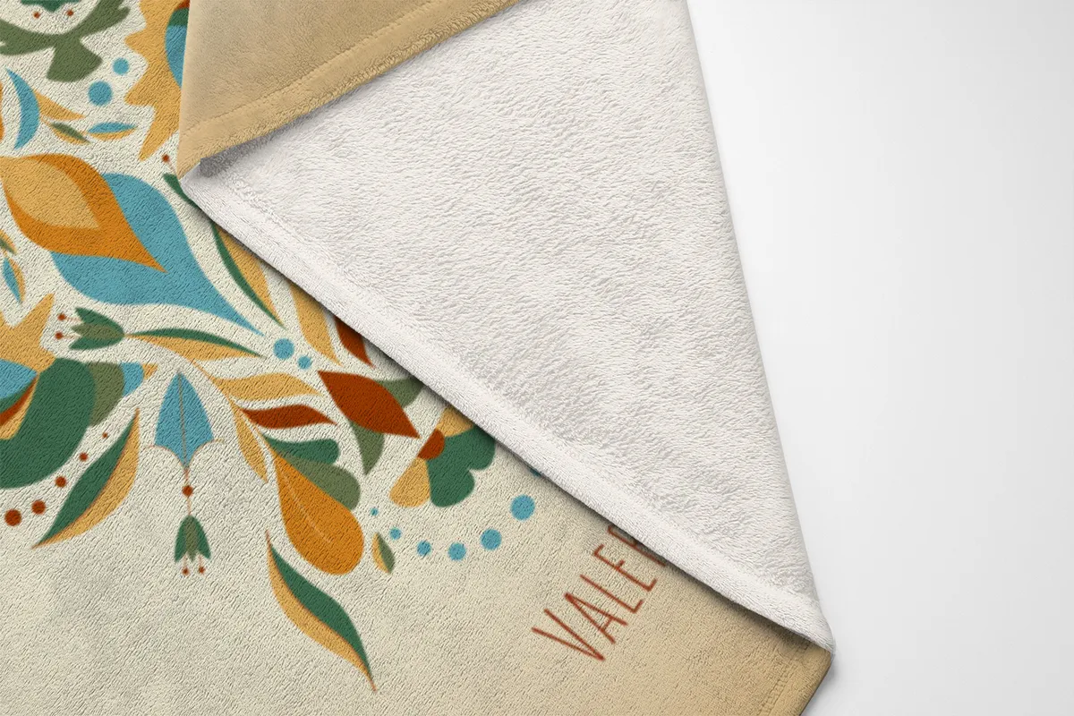 Sternzeichen Wohndecke Wassermann floral mit Namen personalisierbar